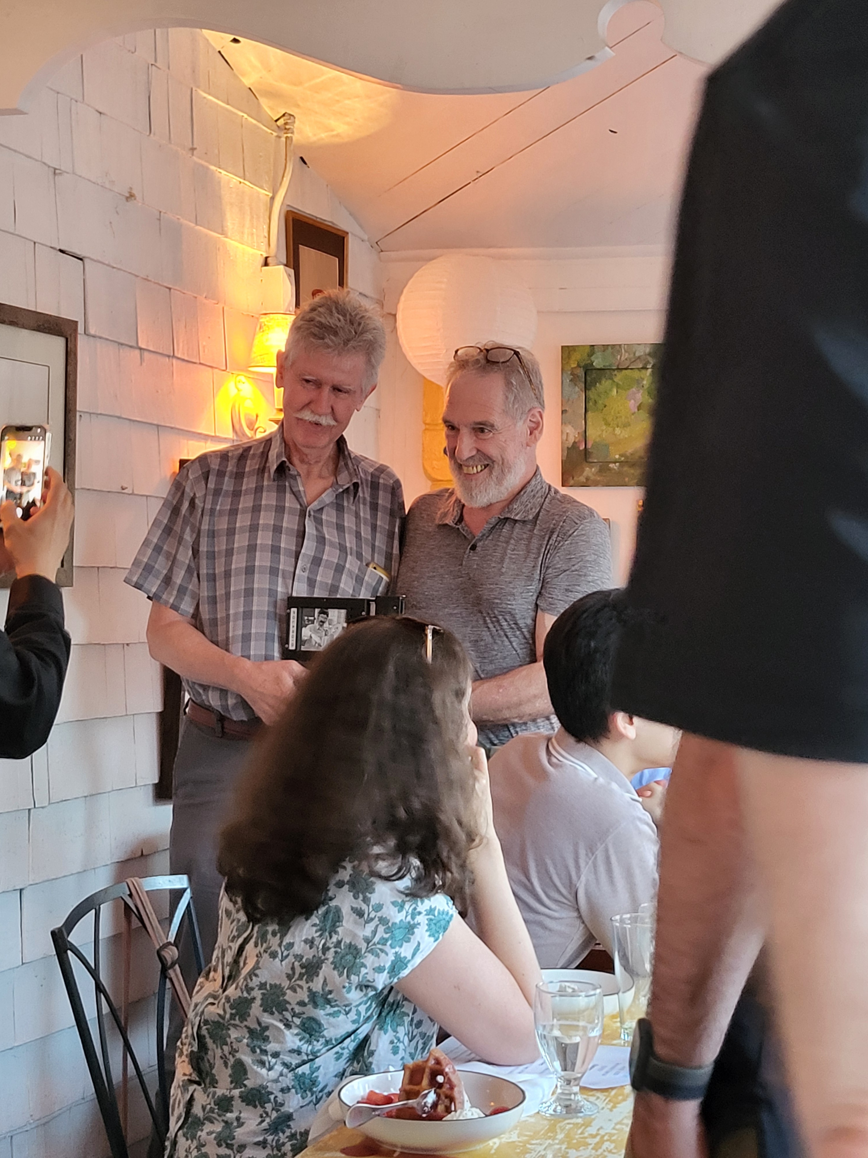 Ian Robinson and Fran together at the retirement dinner